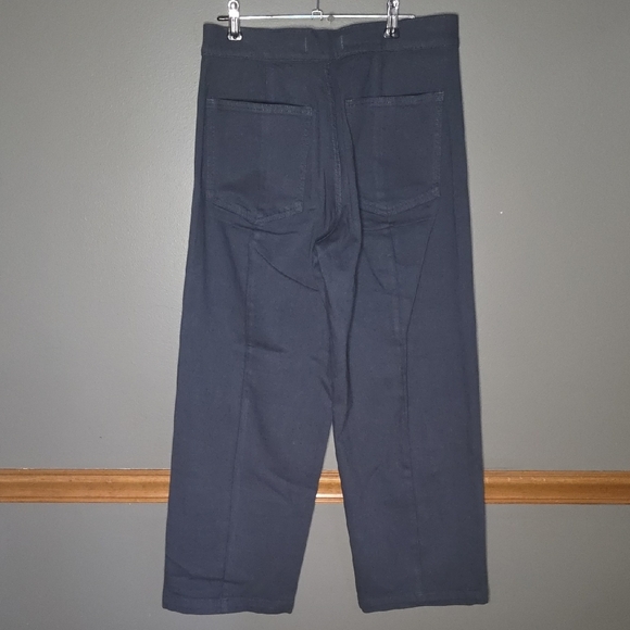 Madewell Women's Emmett Navy Wide Leg Pants - Picture 3 of 4